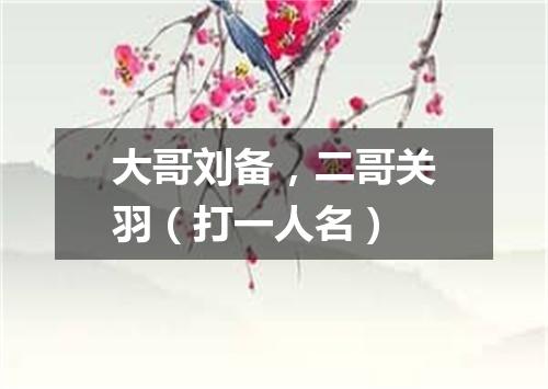 大哥刘备，二哥关羽（打一人名）