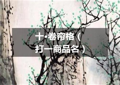 十·卷帘格（打一商品名）