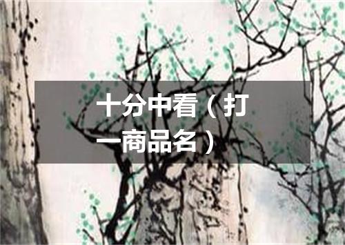 十分中看（打一商品名）