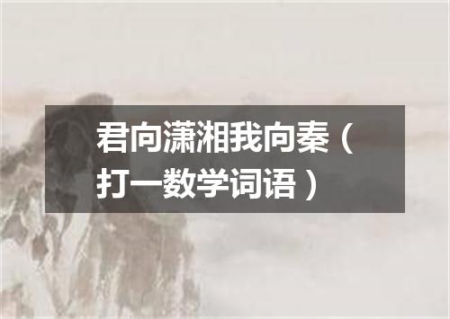 君向潇湘我向秦（打一数学词语）