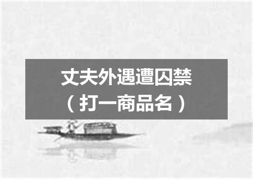 丈夫外遇遭囚禁（打一商品名）