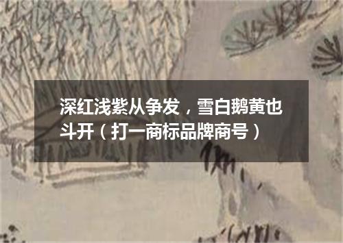 深红浅紫从争发，雪白鹅黄也斗开（打一商标品牌商号）