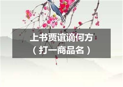 上书贾谊谪何方（打一商品名）