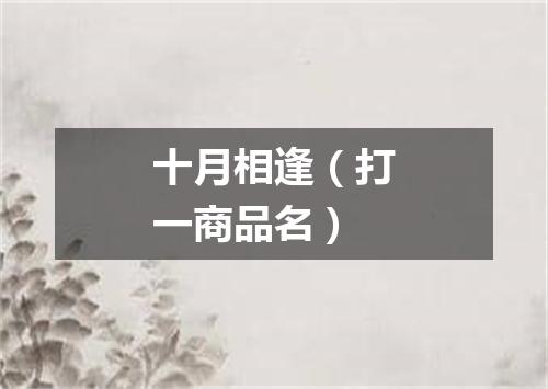 十月相逢（打一商品名）