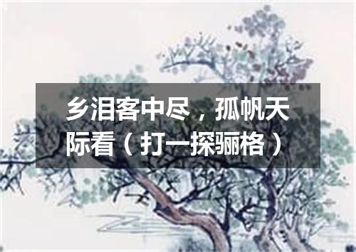 乡泪客中尽，孤帆天际看（打一探骊格）