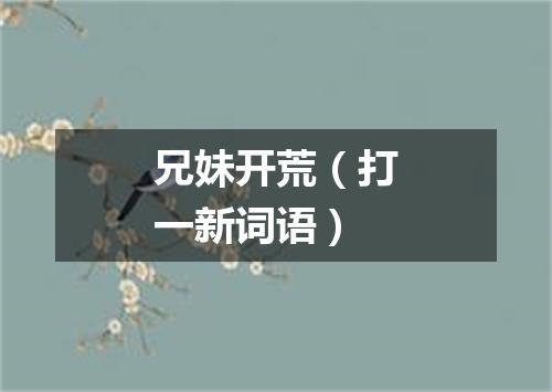 兄妹开荒（打一新词语）