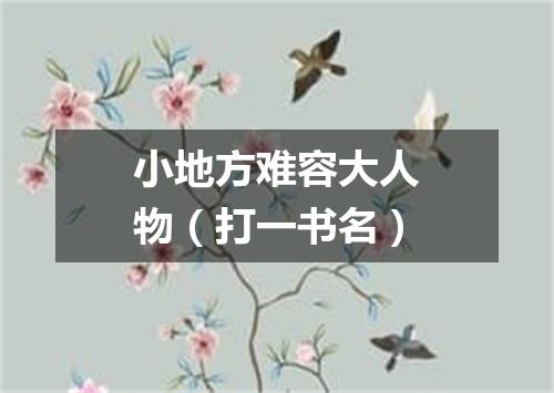 小地方难容大人物（打一书名）