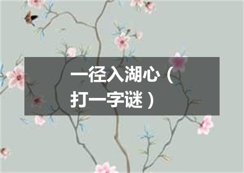 一径入湖心（打一字谜）