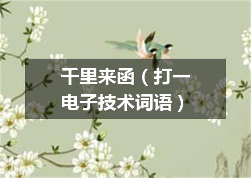 千里来函（打一电子技术词语）