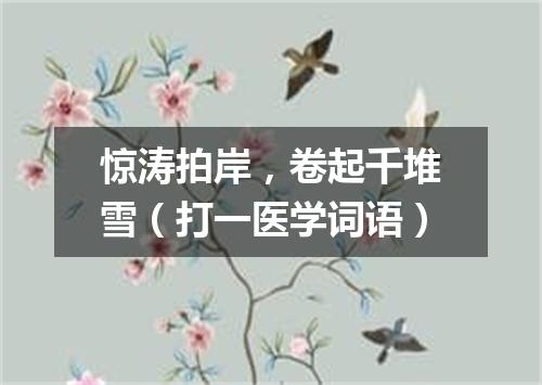 惊涛拍岸，卷起千堆雪（打一医学词语）