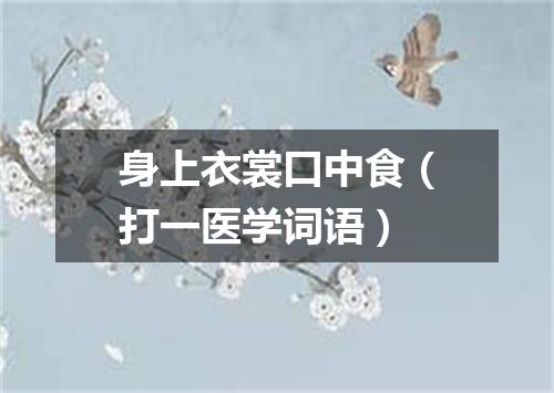 身上衣裳口中食（打一医学词语）