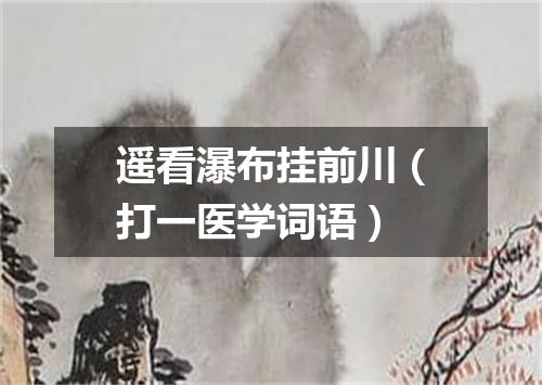遥看瀑布挂前川（打一医学词语）