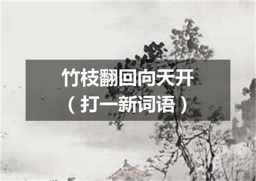 竹枝翻回向天开（打一新词语）