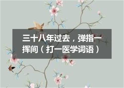 三十八年过去，弹指一挥间（打一医学词语）