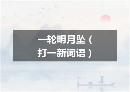一轮明月坠（打一新词语）