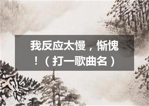 我反应太慢，惭愧！（打一歌曲名）