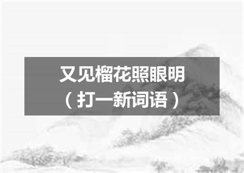 又见榴花照眼明（打一新词语）