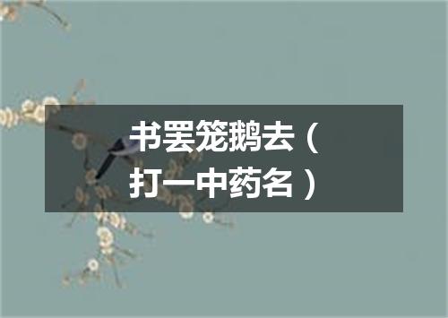 书罢笼鹅去（打一中药名）