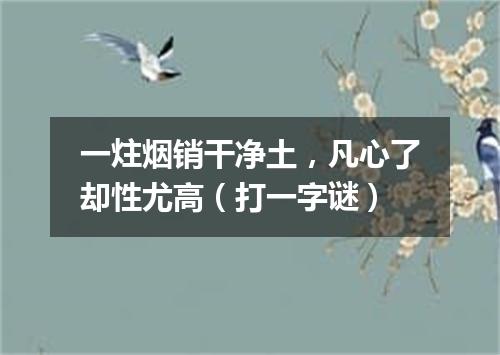 一炷烟销干净土，凡心了却性尤高（打一字谜）