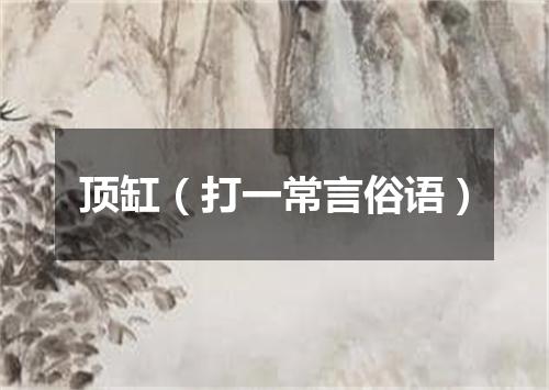 顶缸（打一常言俗语）