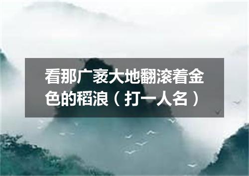 看那广袤大地翻滚着金色的稻浪（打一人名）