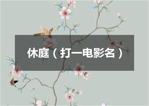 休庭（打一电影名）