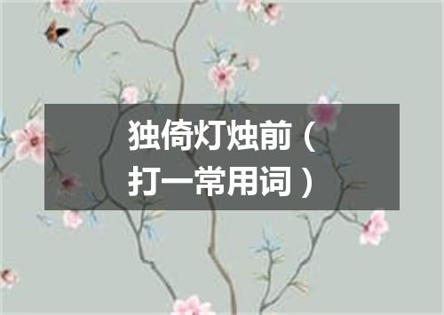 独倚灯烛前（打一常用词）