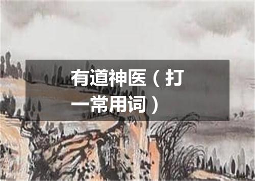 有道神医（打一常用词）