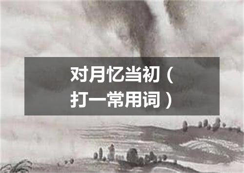 对月忆当初（打一常用词）