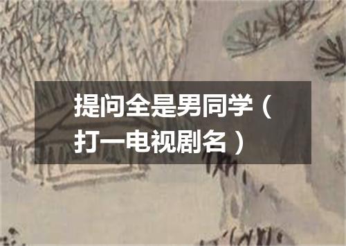 提问全是男同学（打一电视剧名）