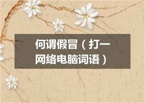 何谓假冒（打一网络电脑词语）