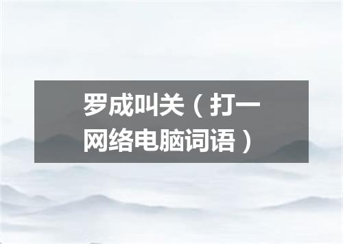 罗成叫关（打一网络电脑词语）