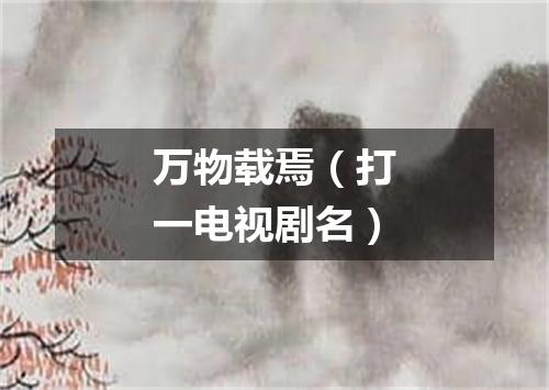 万物载焉（打一电视剧名）