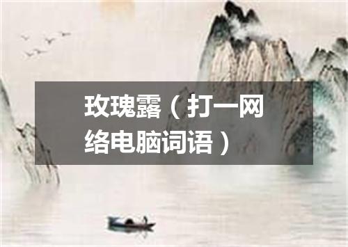 玫瑰露（打一网络电脑词语）