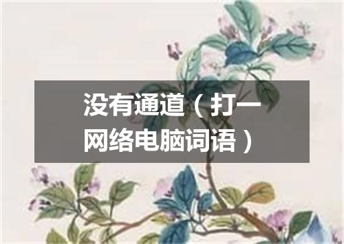 没有通道（打一网络电脑词语）