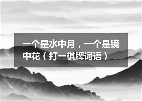 一个是水中月，一个是镜中花（打一棋牌词语）