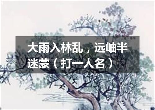 大雨入林乱，远岫半迷蒙（打一人名）