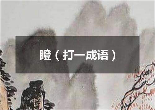 瞪（打一成语）