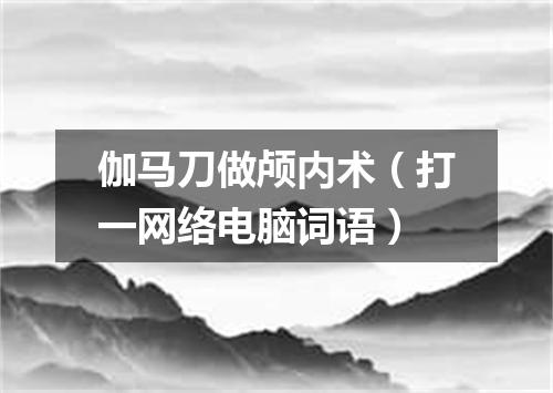 伽马刀做颅内术（打一网络电脑词语）