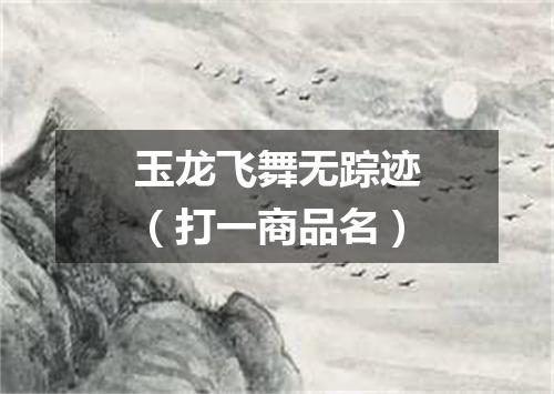 玉龙飞舞无踪迹（打一商品名）