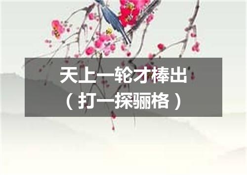 天上一轮才棒出（打一探骊格）