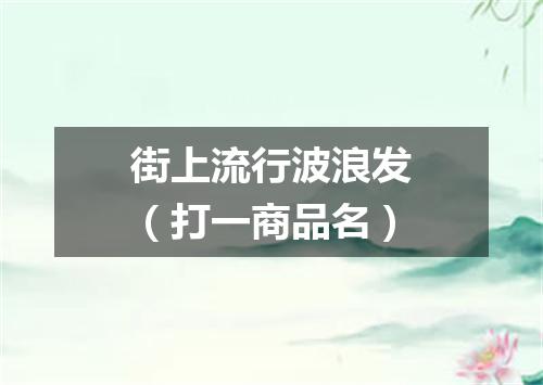 街上流行波浪发（打一商品名）