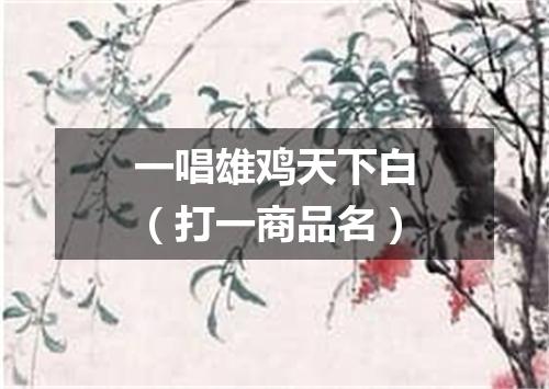 一唱雄鸡天下白（打一商品名）