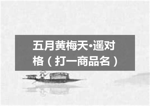 五月黄梅天·遥对格（打一商品名）