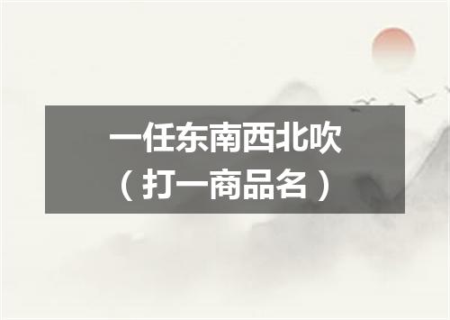 一任东南西北吹（打一商品名）
