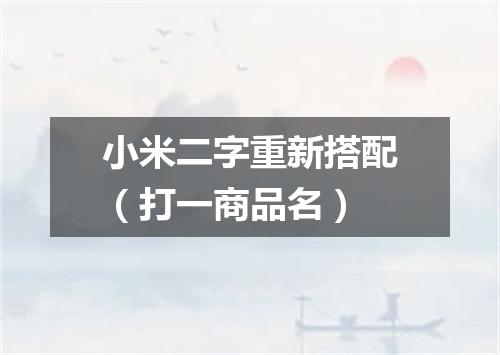 小米二字重新搭配（打一商品名）