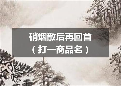 硝烟散后再回首（打一商品名）