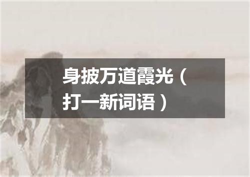 身披万道霞光（打一新词语）