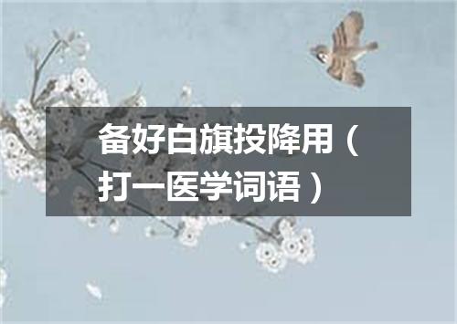 备好白旗投降用（打一医学词语）