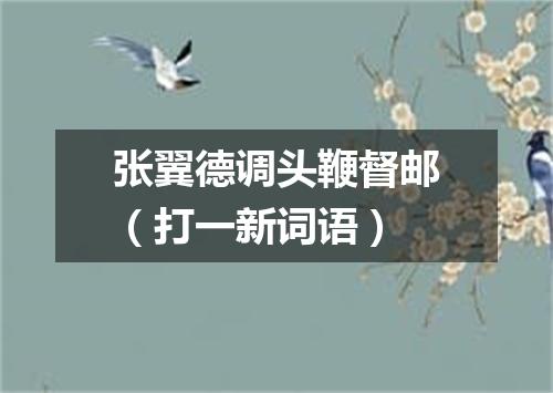 张翼德调头鞭督邮（打一新词语）